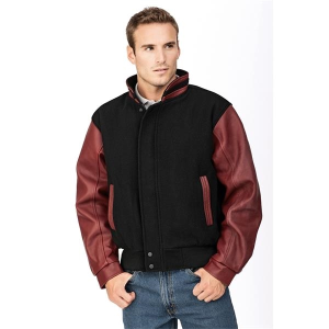 Men's Melton and Leather Jacket